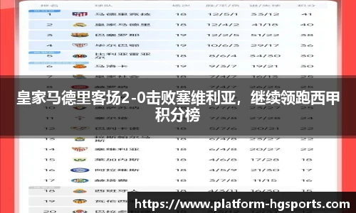 皇家马德里客场2-0击败塞维利亚，继续领跑西甲积分榜